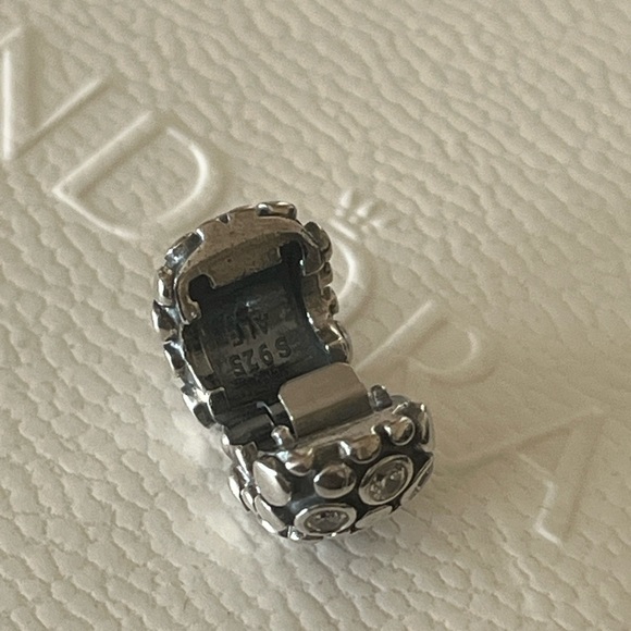 Pandora Encore White CZ Clip retired - Picture 3 of 4